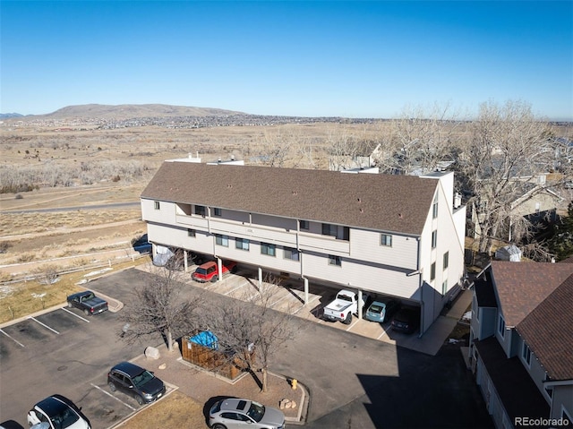 bird's eye view featuring a mountain view