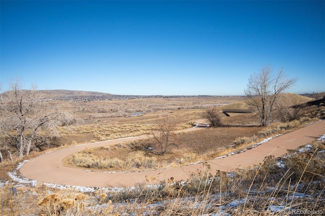 view of local wilderness with a mountain view