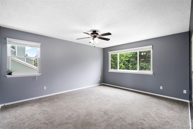 8288 W Chestnut Ave, Littleton, CO 80128 - spare room with a ceiling fan, a textured ceiling, and carpet flooring