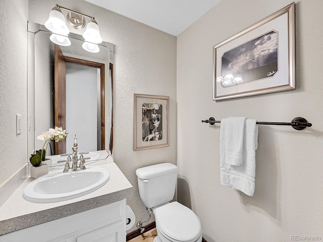 7391 S Knolls Way, Centennial, CO 80122 - bathroom with vanity and a textured wall