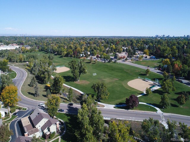 7391 S Knolls Way, Centennial, CO 80122 - aerial view of residential area with a golf club