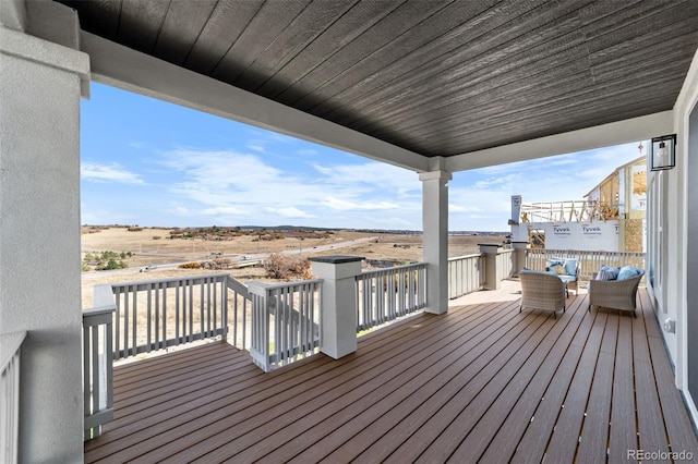 deck with outdoor lounge area