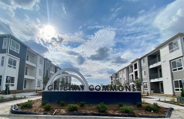 view of community sign