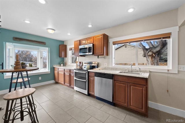 kitchen with sink and stainless steel appliances