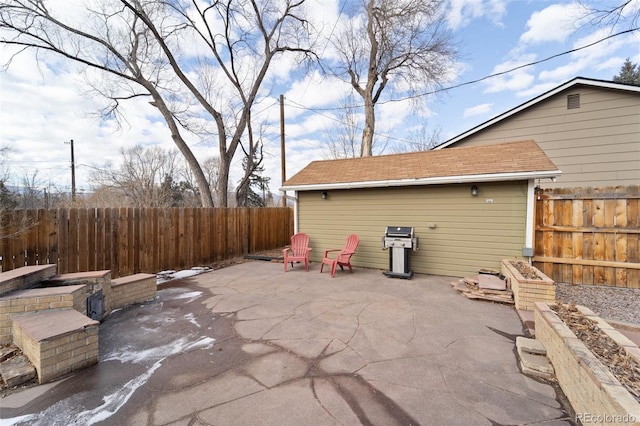 view of patio / terrace featuring area for grilling