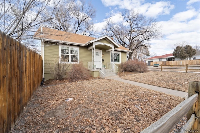 view of bungalow-style house