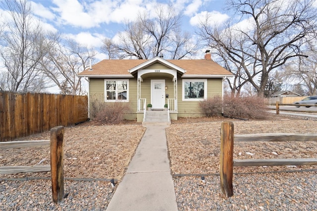 view of bungalow-style house