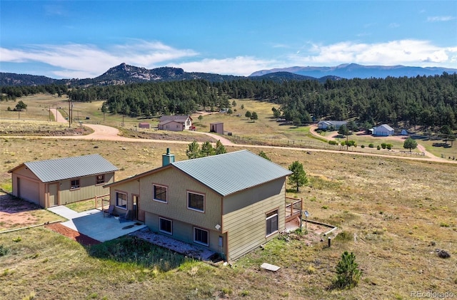 aerial view featuring a mountain view