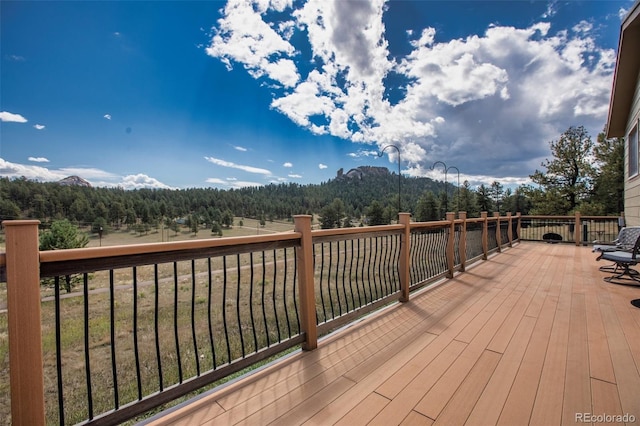 view of wooden terrace