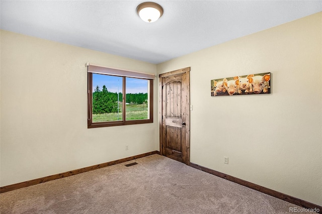 view of carpeted empty room