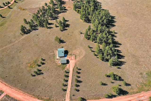 aerial view featuring a rural view