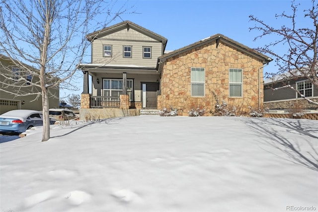 view of front of house with a porch