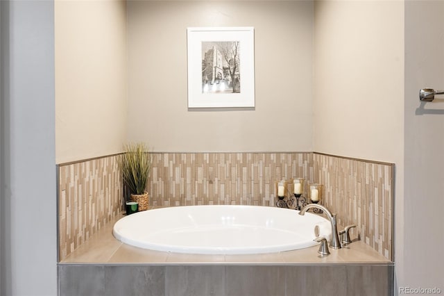 full bath featuring a garden tub