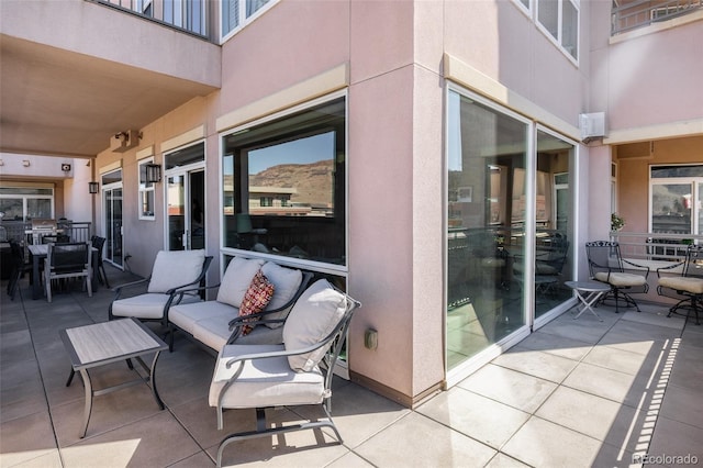 view of patio / terrace with outdoor lounge area and outdoor dining space