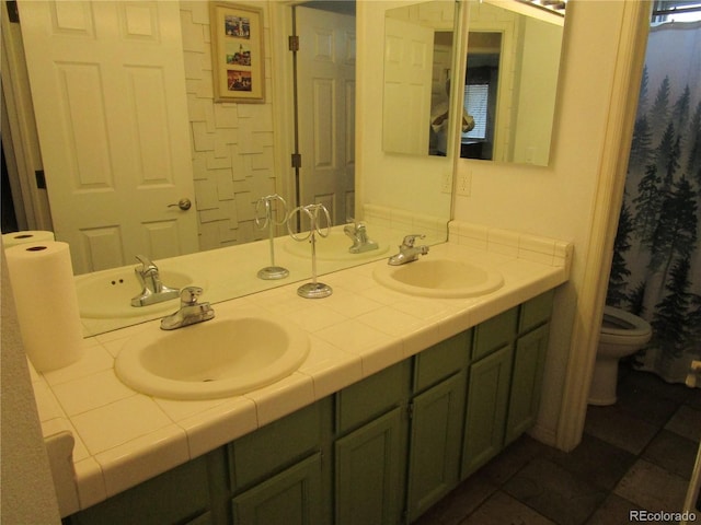 10522 Stoneflower Dr, Parker, CO 80134 - bathroom with double vanity and toilet