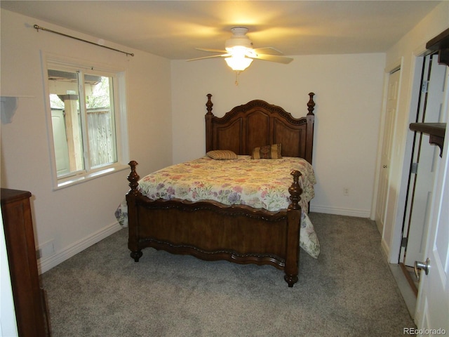 10522 Stoneflower Dr, Parker, CO 80134 - carpeted bedroom featuring ceiling fan and baseboards