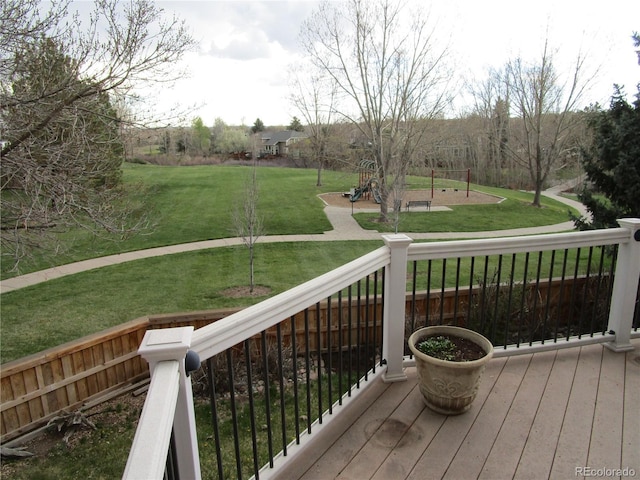 10522 Stoneflower Dr, Parker, CO 80134 - deck with a lawn