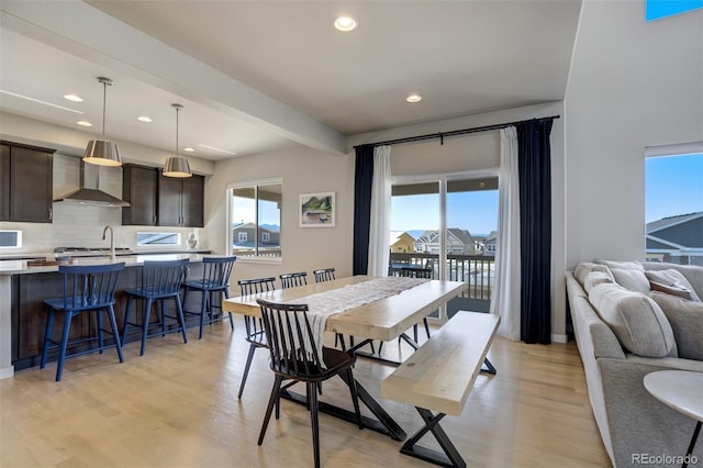 10024 Waterton Canyon Way, Colorado Springs, CO 80924 - dining area with light wood-style floors, plenty of natural light, and recessed lighting