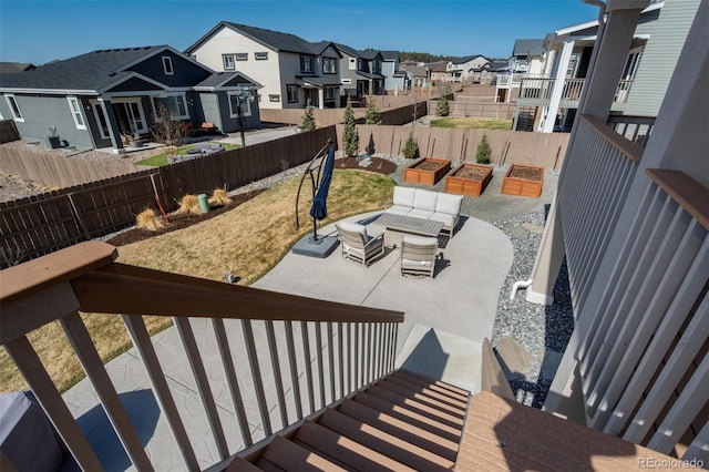 10024 Waterton Canyon Way, Colorado Springs, CO 80924 - balcony featuring a patio area and a residential view