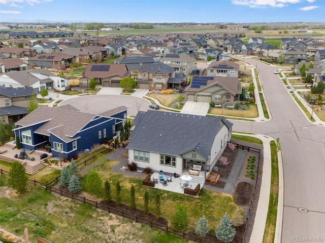 aerial view featuring a residential view