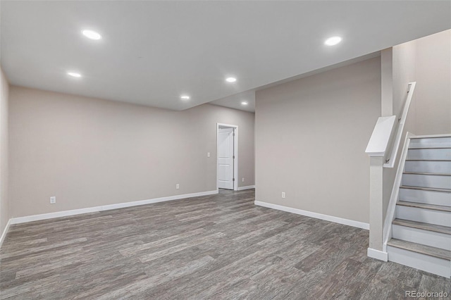 interior space featuring wood-type flooring