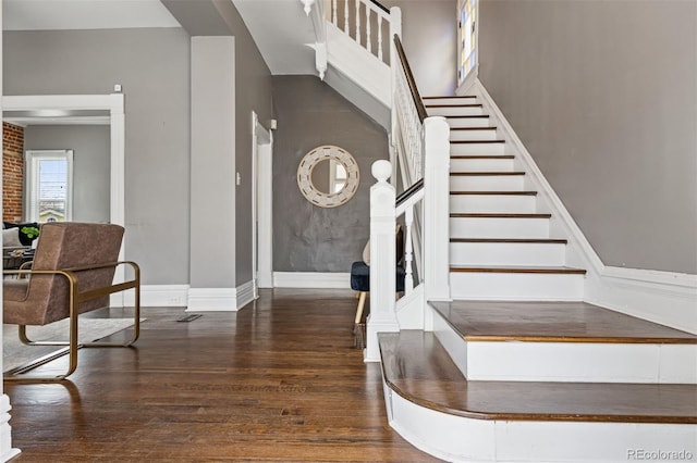 321 S Emerson St, Denver, CO 80209 - stairway with wood finished floors and baseboards