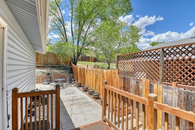 972 Columbine Ave, Colorado Springs, CO 80904 - fenced backyard with a patio