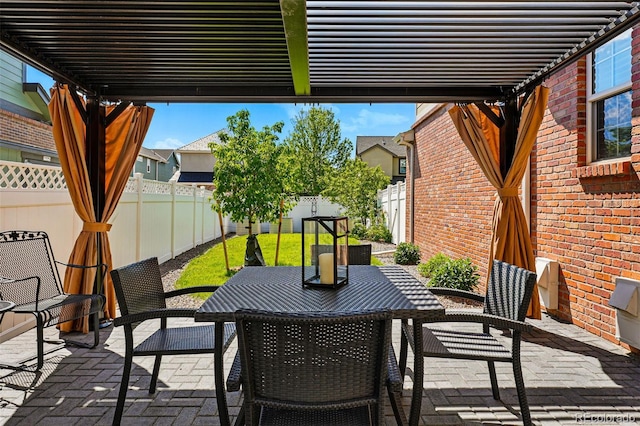 1063 Roslyn Ct, Denver, CO 80230 - view of patio / terrace with outdoor dining area and a fenced backyard