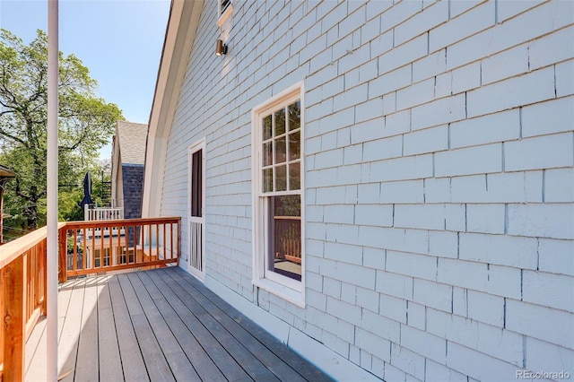 view of wooden deck