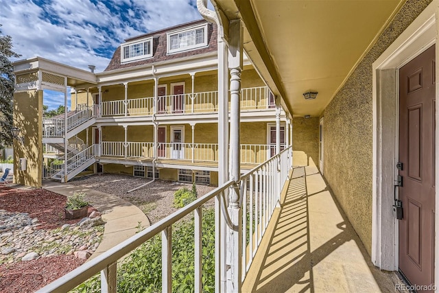 balcony with covered porch