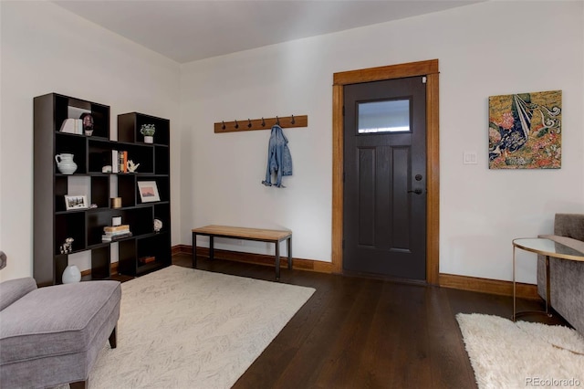 entryway featuring dark hardwood / wood-style flooring