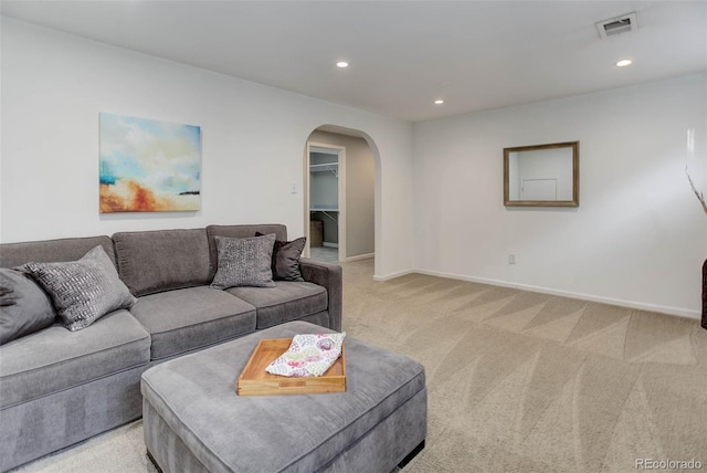 view of carpeted living room