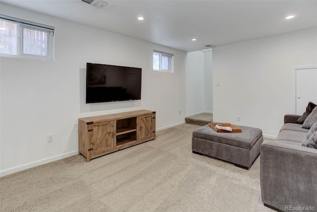 view of carpeted living room