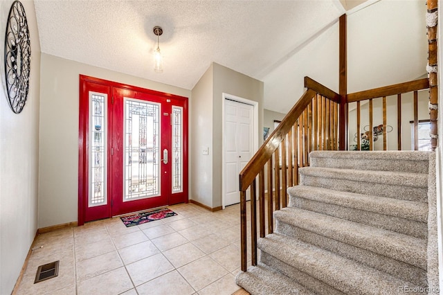 view of tiled foyer