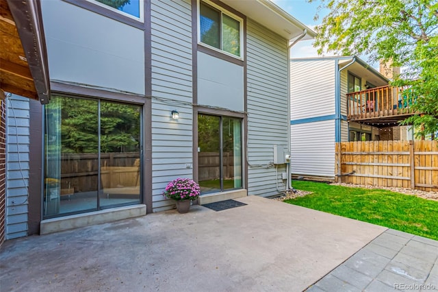 exterior space with a patio