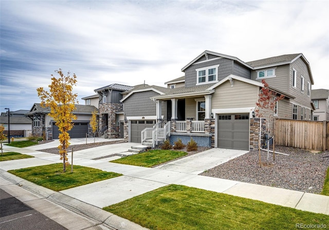 craftsman inspired home with a porch