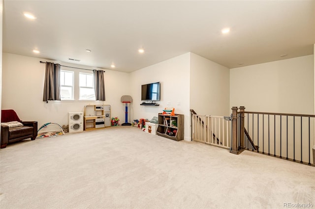 playroom featuring carpet