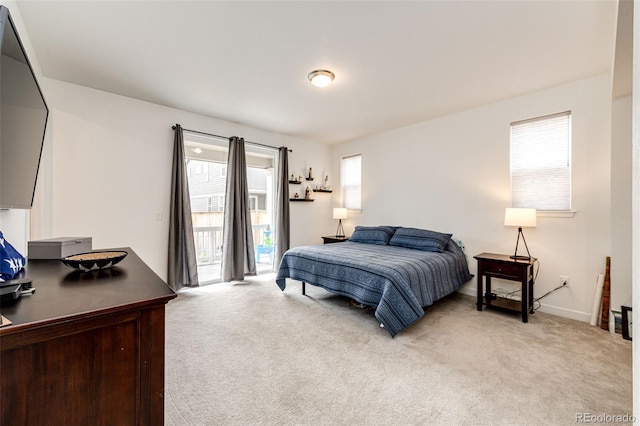 view of carpeted bedroom