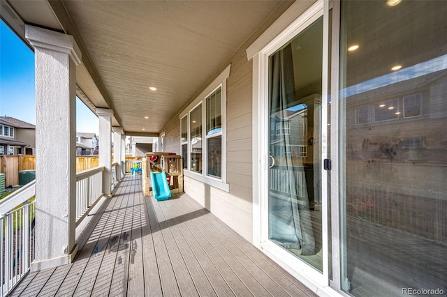 view of wooden deck