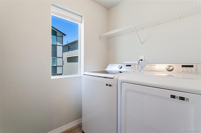 7407 Rufous Fronted Vw, Colorado Springs, CO 80923 - laundry area with independent washer and dryer and baseboards