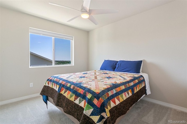 7407 Rufous Fronted Vw, Colorado Springs, CO 80923 - carpeted bedroom with baseboards and a ceiling fan