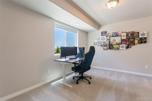 7407 Rufous Fronted Vw, Colorado Springs, CO 80923 - carpeted home office featuring baseboards