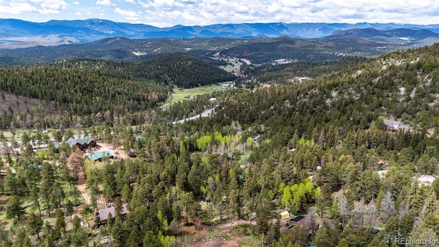 12346 Bear Haven Rd, Conifer, CO 80433 - aerial view of a forest and a mountainous background