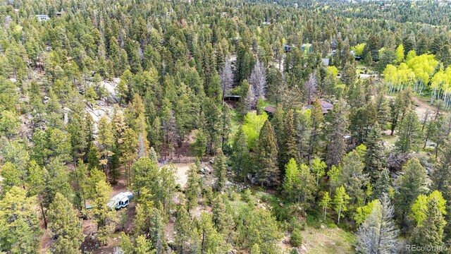 12346 Bear Haven Rd, Conifer, CO 80433 - aerial view of property and surrounding area featuring a forest