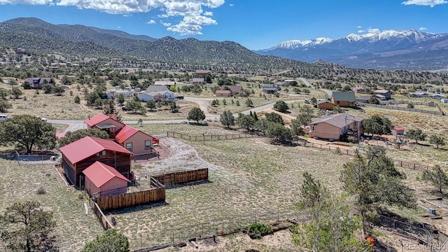 10199 W Cheyenne Cir, Salida, CO 81201 - aerial view of property and surrounding area with a mountain backdrop