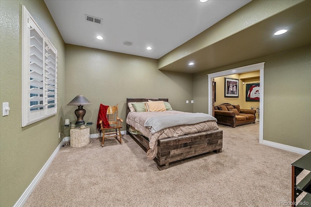 8655 E 130th Ave, Thornton, CO 80602 - bedroom with carpet flooring, recessed lighting, baseboards, and a textured wall