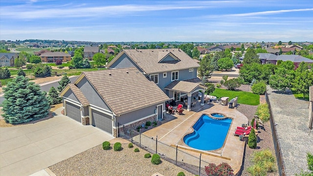 8655 E 130th Ave, Thornton, CO 80602 - view of pool with a fenced backyard, a residential view, and a patio