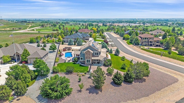 8655 E 130th Ave, Thornton, CO 80602 - aerial perspective of suburban area featuring a pool area