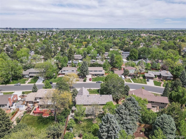 aerial view of residential area
