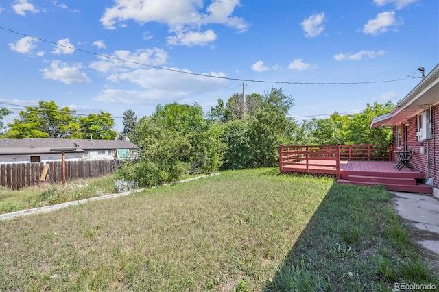 3871 W Saratoga Ave, Littleton, CO 80123 - view of yard featuring a wooden deck